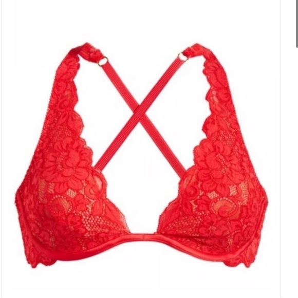 NWT Free People We are HAH 2 Timer Bra Siren Red Lace Underwire Sz
28-36 E Cup - Picture 1 of 3